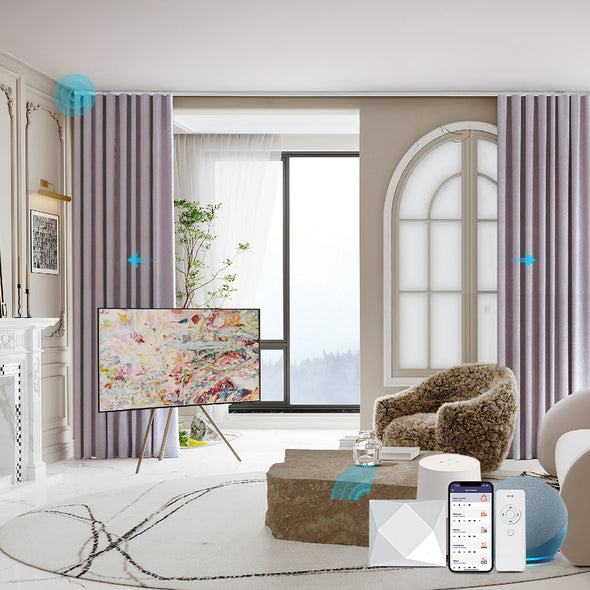 HERRIN Custom Motorized 95% Blackout Curtains, 6 Colors