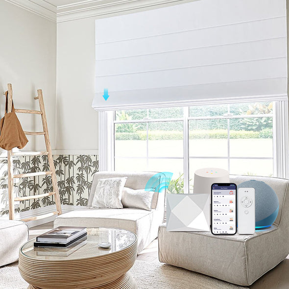 LUNAR Smart Home Stores motorisés Shangri-la occultants, 4 couleurs