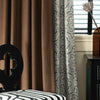 BAMNIA Series motorized blackout curtain in bamboo linen texture,  modern interior