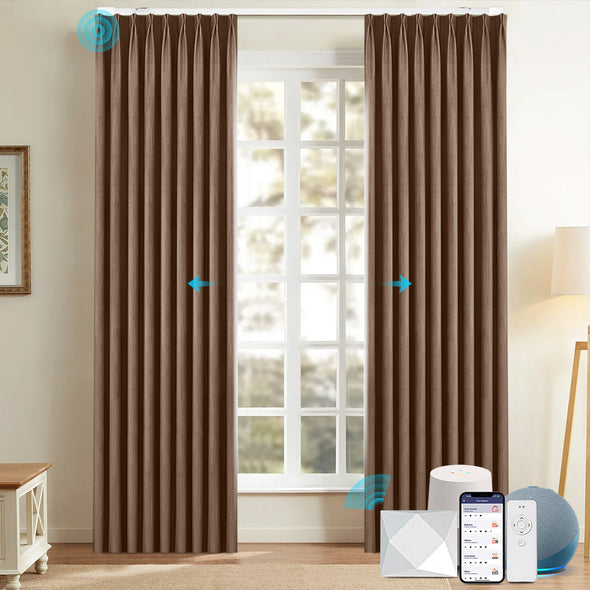 BAMNIA Custom Motorized 95% Blackout Curtains, 6 Colors