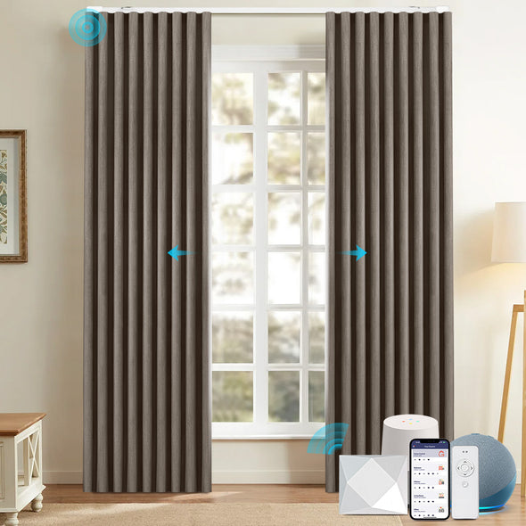 BAMNIA Custom Motorized 95% Blackout Curtains, 6 Colors