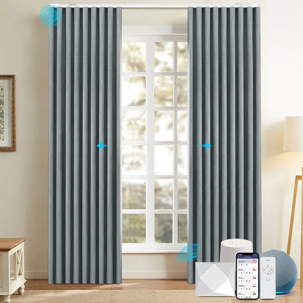 BAMNIA Custom Motorized 95% Blackout Curtains, 6 Colors