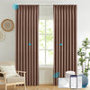 Electric curtains from BRERZE series installed in a living room.