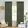 Electric curtains from BRERZE series installed in a living room.