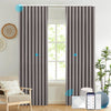 Electric curtains from BRERZE series installed in a living room.