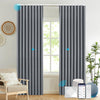 Electric curtains from BRERZE series installed in a living room.
