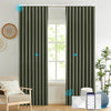 Electric curtains from BRERZE series installed in a living room.