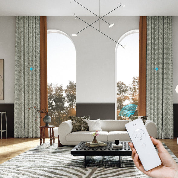 DENTELLE Custom Motorized 95% Blackout Curtains