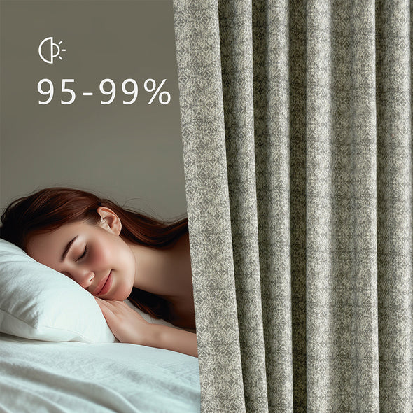 DENTELLE Custom Motorized 95% Blackout Curtains