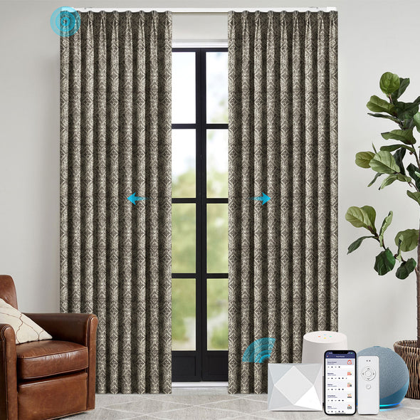 DENTELLE Custom Motorized 95% Blackout Curtains