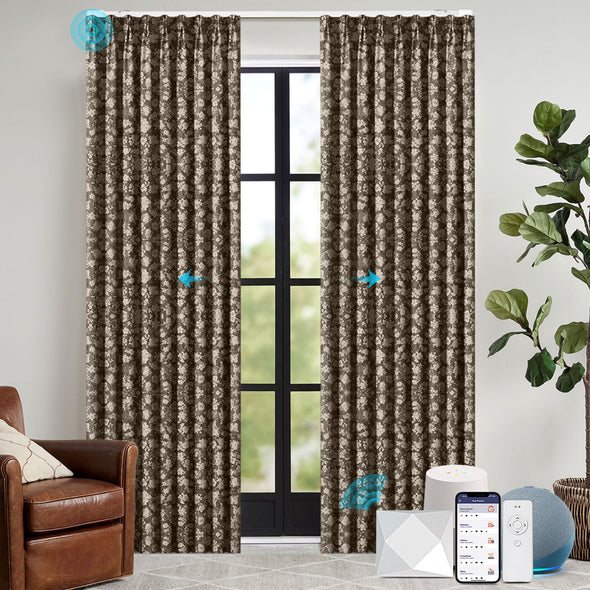 FLOVIA Custom Motorized 95% Blackout Curtains