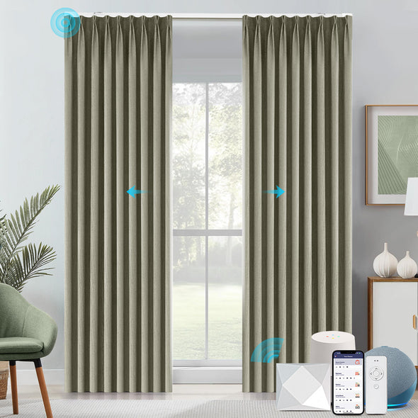 HERRIN Custom Motorized 95% Blackout Curtains, 6 Colors