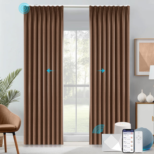 HERRIN Custom Motorized 95% Blackout Curtains, 6 Colors