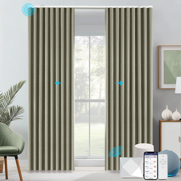 HERRIN Custom Motorized 95% Blackout Curtains, 6 Colors