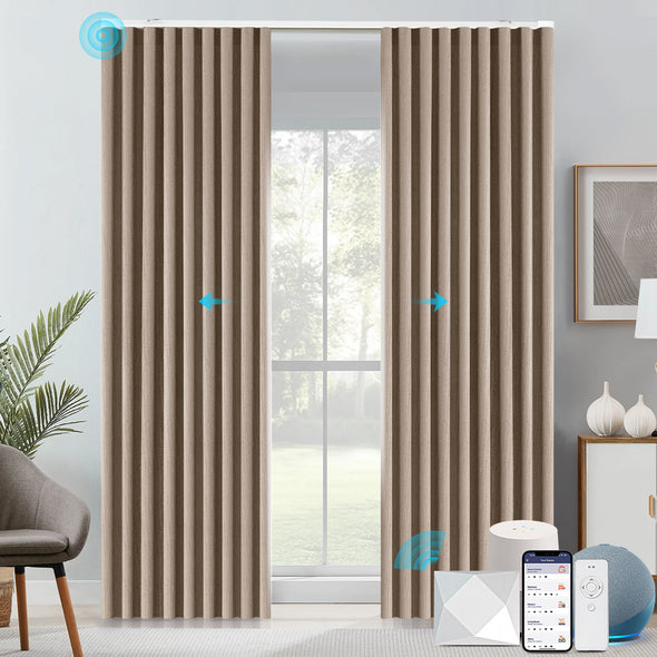 HERRIN Custom Motorized 95% Blackout Curtains, 6 Colors