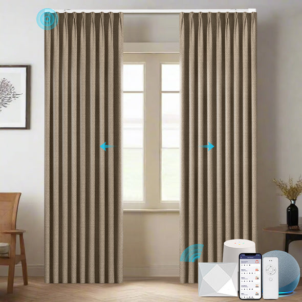 TESS Custom Motorized 95% Blackout Curtains, 7 Colors