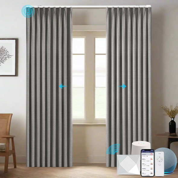 TESS Custom Motorized 95% Blackout Curtains, 7 Colors