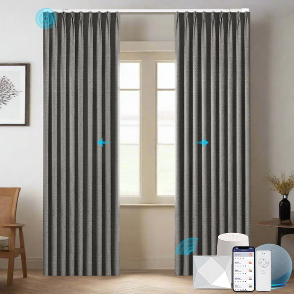 TESS Custom Motorized 95% Blackout Curtains, 7 Colors