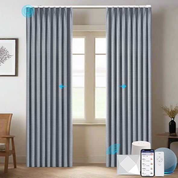 TESS Custom Motorized 95% Blackout Curtains, 7 Colors