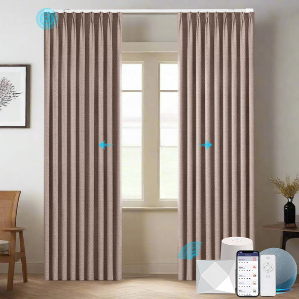 TESS Custom Motorized 95% Blackout Curtains, 7 Colors