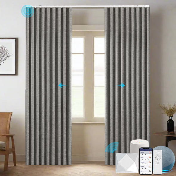TESS Custom Motorized 95% Blackout Curtains, 7 Colors