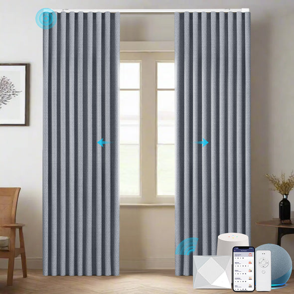 TESS Custom Motorized 95% Blackout Curtains, 7 Colors