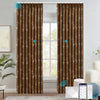 FLEUR smart electric curtains in light gray with subtle floral patterns, shown in a modern room setting. Features motorized opening and closing, compatible with mobile app, voice assistant, and remote control.

