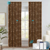 FLEUR smart electric curtains in light gray with subtle floral patterns, shown in a modern room setting. Features motorized opening and closing, compatible with mobile app, voice assistant, and remote control.

