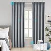 Electric curtains from LUMI series installed in a living room.
