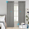 Electric curtains from LUMI series installed in a living room.