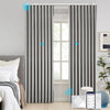 Electric curtains from LUMI series installed in a living room.