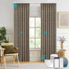 Electric curtains from MELLOW series installed in a living room.