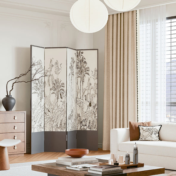 Electric curtains from NUBRA series installed in a living room.