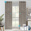 Smart STRONA motorized blackout curtains with elegant pinch pleat design, voice and app control
