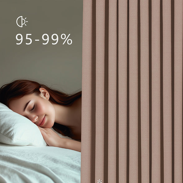 TESS Custom Motorized 95% Blackout Curtains, 7 Colors