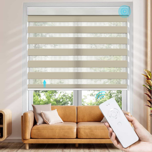 DREAM 2" Blackout Smart Home Motorized Zebra Blinds, 3 colors