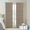 TIRAZ series ripplefold motorized curtains in modern living room