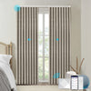 TIRAZ series ripplefold motorized curtains in modern living room