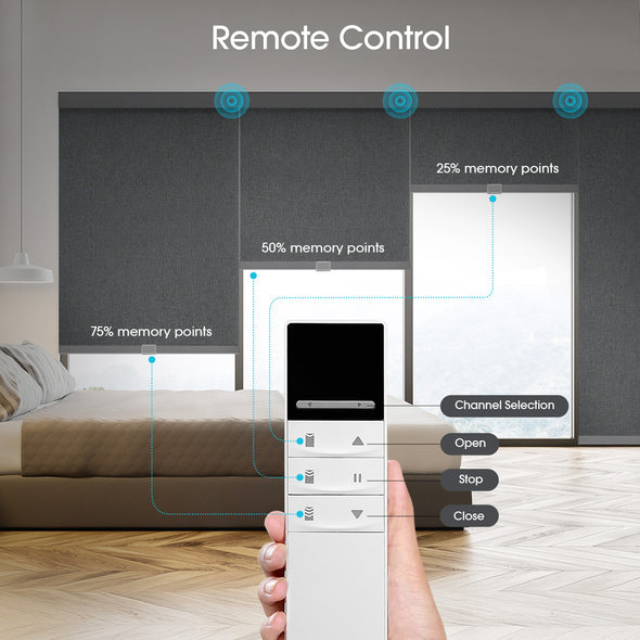 VELA HYBRIX Smart & Manual 2-IN-1 Dual Control Blackout Roller Blinds, OEKO-TEX® & GREENGUARD certified