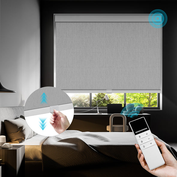 SERENA HYBRIX Smart & Manual 2-IN-1 Dual Control Blackout Roller Blinds, OEKO-TEX® & GREENGUARD certified