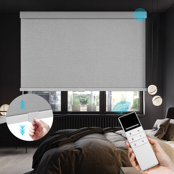 VELA HYBRIX Smart & Manual 2-IN-1 Dual Control Blackout Roller Blinds, OEKO-TEX® & GREENGUARD certified