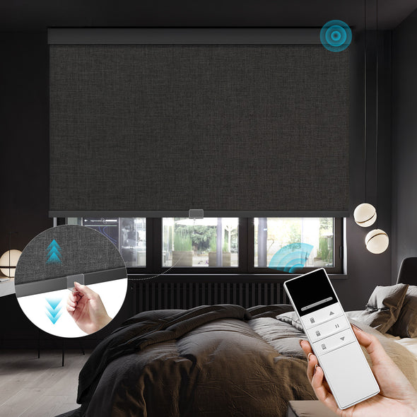 VELA HYBRIX Smart & Manual 2-IN-1 Dual Control Blackout Roller Blinds, OEKO-TEX® & GREENGUARD certified