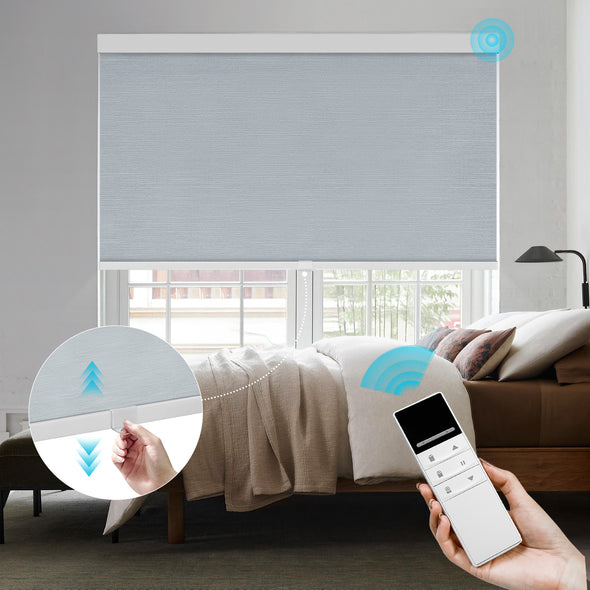 NOVA HYBRIX Smart & Manual 2-IN-1 Dual Control Blackout Roller Blinds, OEKO-TEX® & GREENGUARD certified