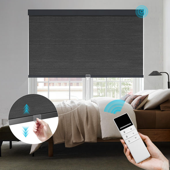 NOVA HYBRIX Smart & Manual 2-IN-1 Dual Control Blackout Roller Blinds, OEKO-TEX® & GREENGUARD certified