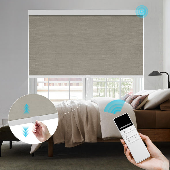 NOVA HYBRIX Smart & Manual 2-IN-1 Dual Control Blackout Roller Blinds, OEKO-TEX® & GREENGUARD certified