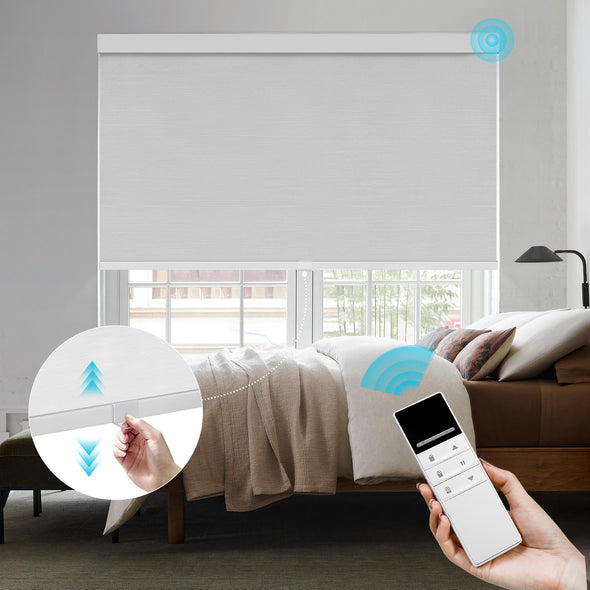 NOVA HYBRIX Smart & Manual 2-IN-1 Dual Control Blackout Roller Blinds, OEKO-TEX® & GREENGUARD certified