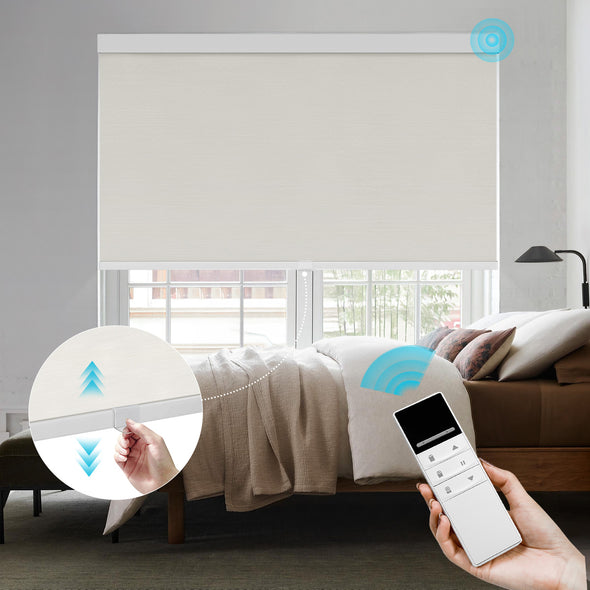 NOVA HYBRIX Smart & Manual 2-IN-1 Dual Control Blackout Roller Blinds, OEKO-TEX® & GREENGUARD certified