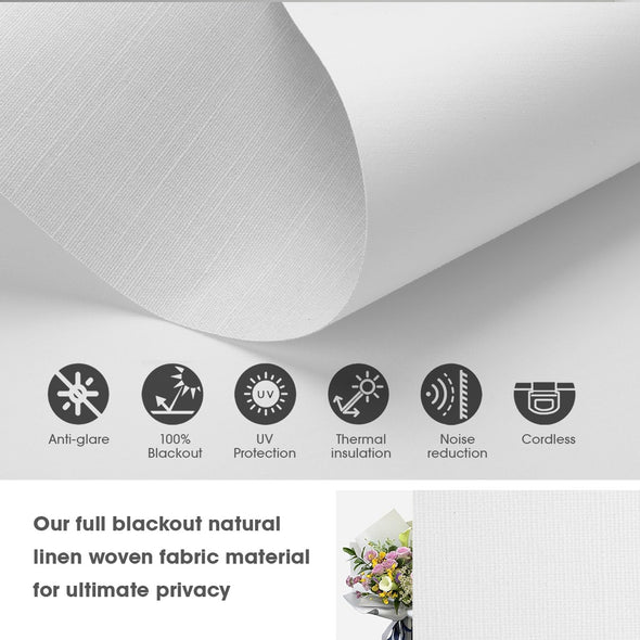 NOVA HYBRIX Smart & Manual 2-IN-1 Dual Control Blackout Roller Blinds, OEKO-TEX® & GREENGUARD certified