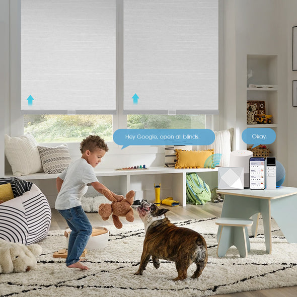 NOVA HYBRIX Smart & Manual 2-IN-1 Dual Control Blackout Roller Blinds, OEKO-TEX® & GREENGUARD certified