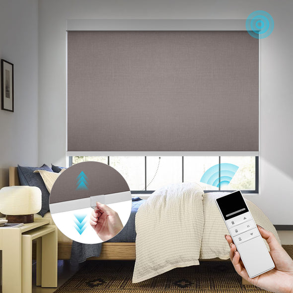 TERRA HYBRIX Smart & Manual 2-IN-1 Dual Control Blackout Roller Blinds, OEKO-TEX® & GREENGUARD certified